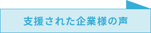 支援された企業様の声