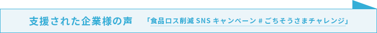 支援された企業様の声
