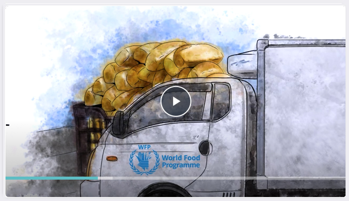 「国連WFPのイエメンにおける学校給食支援の様子」YouTubeはこちら▶